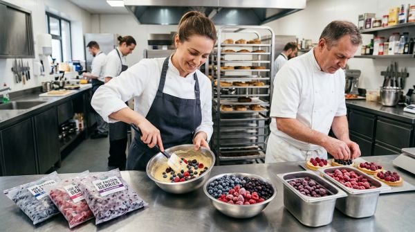 Myrtille, framboise, cassis : pourquoi les surgelés IQF tiennent mieux que le frais en cuisine pro